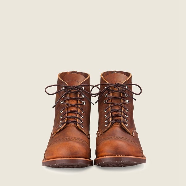 Mens Red Wing Iron Ranger - 6-inchr Rough & Tough Leather - Heritage Boots Brown - UVP619305